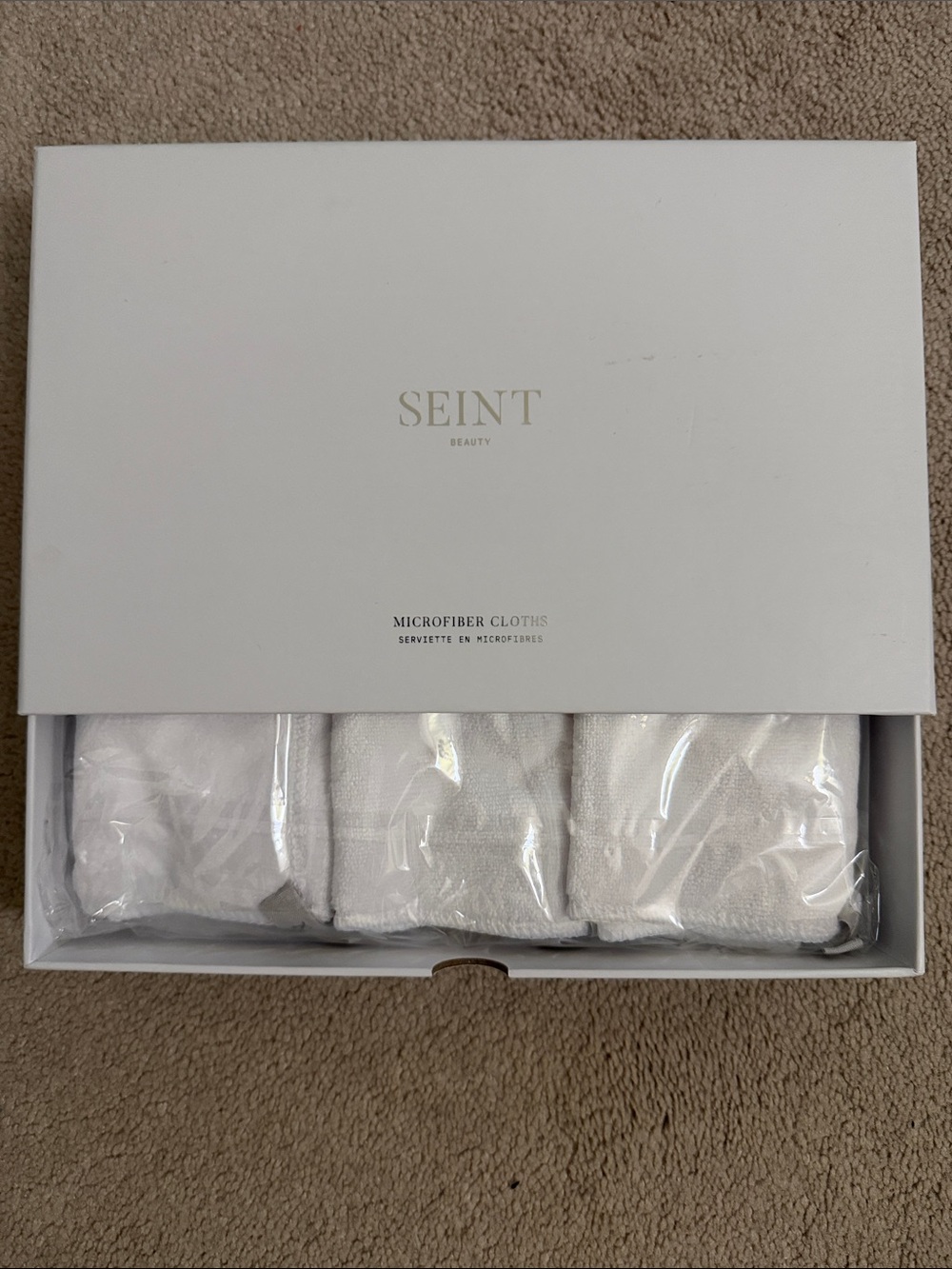 SEINT White Microfiber Cloths - Pack of 3